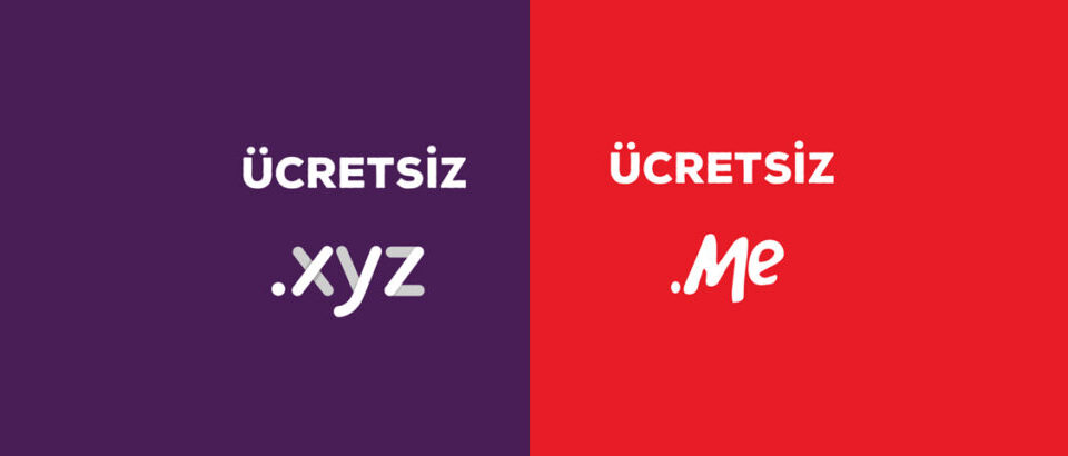 Ücretsiz Domain Kampanyası: .XYZ ve .ME Uzantıları Bedava! 4 Ücretsiz Domain Kampanyası: .XYZ ve .ME Uzantıları Bedava!
