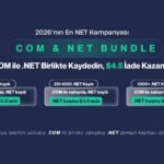 2026’nın En NET Kampanyası: .com ile .net Birlikte Kaydedin, $4,5 İade Kazanın!