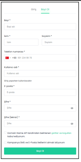bayilik basvurusu ve panel ayarlari rehberi 1