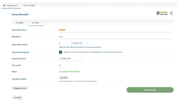 WiseCP'te DomainNameAPI Mod&uuml;l&uuml; Nasıl Aktif Edilir? Adım Adım Kurulum Rehberi